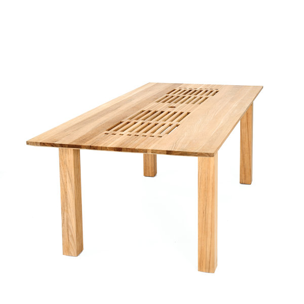 Oasiq Hamilton Outdoor Rectangular Teak Dining Table Perigold